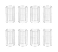 sourcing map 8Pcs Clear Fitting, 14mm ID Straight PC Pipe Fitting Adapter Pipe Coupling Connector for Computer PC Water Cooling Systems