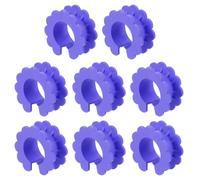 sourcing map 8Pcs Clothes Hanger Windproof Fixed Hook, Silicone Anti-Off Windproof Hanger Ring Hooks, Anti-Drop Coat Hanger Fixing Buckle for Outdoor Indoor, Purple