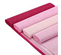 sourcing map 8Pcs Crepe Paper Roll 8.2ft Long 9.84 Inch Wide for Wedding Ceremony Various Large Festivals Decoration, Dark Red, Light Pink, Pink, Light Champagne