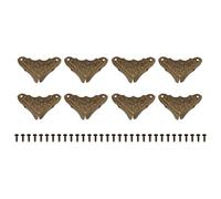 sourcing map 8Pcs Decorative Corner Protectors, Metal Corner Guards, Furniture Edge Protector with Screws 1.46"x1.46"x2.05" for Wooden Gift Box Cabinet Decorative, Bronze