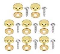 sourcing map 8Pcs Decorative Mirror Screws with Caps, 20mm Alloy Fixing Screw Covers, Mirror Screws Fasteners for Furniture, Crafts, Advertising Hardware, Gold
