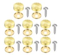 sourcing map 8Pcs Decorative Mirror Screws with Caps, 20mm Alloy Fixing Screw Covers, Mirror Screws Fasteners for Furniture, Signage, Advertising Hardware, Gold