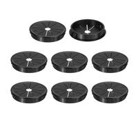 sourcing map 8Pcs Desk Grommet Black, Snap Bushing Grommet With Shutter for Holes with 2.36"(60mm) Mounting, Round Nylon Snap in Cable Desk Grommet for Cables and Cords Management