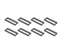 sourcing map 8Pcs DIP IC Chip Socket Adapter, 2.54mm Pitch 40 Pin Gate Soldering Flat Circuit Chip
