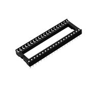 sourcing map 8pcs DIP IC Chip Socket Adaptor Solder Type 2.54mm Pitch Dual Row 40 Flat Pin 15mm Row Pitch