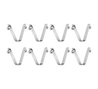 sourcing map 8pcs Double Button Kayak Paddle Snap Spring Clip 8x10x60mm 65Mn Spring Steel V-Shaped Solid Lift Telescopic Locking Tube Pole Clips for Tent Umbrella Camping