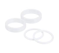 sourcing map 8Pcs Dream Catcher Rings, 2.4" Plastic Macrame Wreath Floral Round Hoop, Plastic Circle O Rings for DIY Crochet Craft Making, Wedding Wreath, Wall Hanging Decor, White