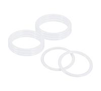 sourcing map 8Pcs Dream Catcher Rings, 2" Plastic Macrame Wreath Floral Round Hoop, Plastic Circle O Rings for DIY Crochet Craft Making, Wedding Wreath, Wall Hanging Decor, White