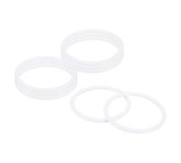 sourcing map 8Pcs Dream Catcher Rings, 3.3" Plastic Macrame Wreath Floral Round Hoop, Plastic Circle O Rings for DIY Crochet Craft Making, Wedding Wreath, Wall Hanging Decor, White