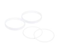 sourcing map 8Pcs Dream Catcher Rings, 6.3" Plastic Macrame Wreath Floral Round Hoop, Plastic Circle O Rings for DIY Crochet Craft Making, Wedding Wreath, Wall Hanging Decor, White