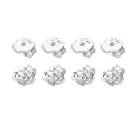 sourcing map 8Pcs Earring Backs, 4mm S925 Silver Butterfly Shape Locking Earring Backs Replacements for Studs Posts, Silver