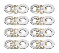sourcing map 8pcs F10-21M Thrust Ball Bearings, 10mm x 21mm x 7mm Miniature Thrust Bearing with Washers Chrome Steel Single Direction for Conveyor Systems Machine Tools