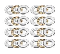 sourcing map 8pcs F5-11M Thrust Ball Bearings, 5mm x 11mm x 4.5mm Miniature Thrust Bearing with Washers Chrome Steel Single Direction for Conveyor Systems Machine Tools