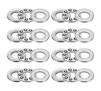 sourcing map 8Pcs F6-12M Thrust Ball Bearings, 6mm Bore 12mm OD 5mm Thick Single Row Roller, 304 Stainless Steel Axial Ball Bearing with Washers for Wind Spinners Rotating Displays Slicers DIY