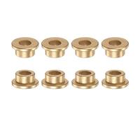 sourcing map 8pcs Flange Bearing Sleeve 10mm Bore 16mm OD 10mm Length 3mm Flange Thickness Bronze Bushing Self Lubricating Bushings Sleeve for Industrial Equipment