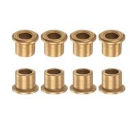 sourcing map 8pcs Flange Bearing Sleeve 8mm Bore 12mm OD 12mm Length 2mm Flange Thickness Bronze Bushing Self Lubricating Bushings Sleeve for Industrial Equipment