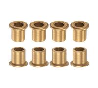 sourcing map 8pcs Flange Bearing Sleeve 8mm Bore 12mm OD 15mm Length 2mm Flange Thickness Bronze Bushing Self Lubricating Bushings Sleeve for Industrial Equipment