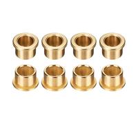 sourcing map 8Pcs Flange Sleeve Bearings, 12mm Bore x 16mm OD x 12mm Length, Self-Lubricating Sintered Bronze Bushings