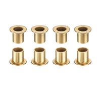 sourcing map 8Pcs Flange Sleeve Bearings, 8mm Bore x 10mm OD x 12mm Length, Self-Lubricating Sintered Bronze Bushings