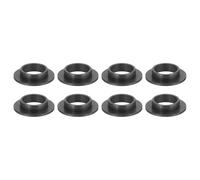 sourcing map 8Pcs Flanged Sleeve Bearing, Plastic Bushing ID 10mm x OD 12mm x Length 4mm POM Bushing, Black