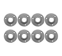 sourcing map 8Pcs Floor Flange, Fit 25mm OD Pipe Cast Iron Wall Mounted Threaded Pipe Flange for Industrial Vintage Style with 3 Threaded Holes for DIY Furniture Shelving (70 x 14mm, Black)