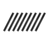 sourcing map 8Pcs Fully All Threaded Rod, 1/4" Thread 20 Pitch 2" Length Carbon Steel Long Threaded Screw Threads Black Zinc Fully Studding Rod Bar for Furniture Garden Mounting Assembly