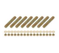 sourcing map 8Pcs Fully Threaded Rod, 1/4" UNC x 1-1/4" Length Zinc-Plated Carbon Steel Fully Threaded Studs with Nuts and Washers for Clamps, Hangers and U-Bolts, Color Zinc