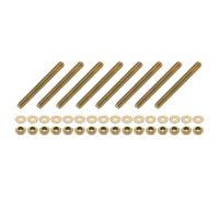 sourcing map 8Pcs Fully Threaded Rod, 1/4" UNC x 2-1/4" Length Zinc-Plated Carbon Steel Fully Threaded Studs with Nuts and Washers for Clamps, Hangers and U-Bolts, Color Zinc