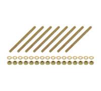 sourcing map 8Pcs Fully Threaded Rod, 5/16" UNC x 4-1/2" Length Zinc-Plated Carbon Steel Fully Threaded Studs with Nuts and Washers for Clamps, Hangers and U-Bolts, Color Zinc