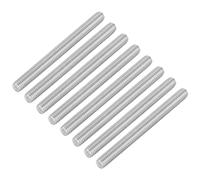 sourcing map 8Pcs Fully Threaded Rod, M6 x 65mm 304 Stainless Steel Right Hand Thread Bar Studs M6-1 Thread Pitch for Furniture Machinery Assembly