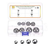 sourcing map 8pcs G16 Precision Balls Assortment Kit 5/8" 3/4" 7/8" 1" Chrome Steel Solid Bearing Balls