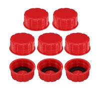 sourcing map 8pcs Gas Can Cap, Coarse Thread Gas Cap Replacement Gas Can Lid for Gasoline Gas Water Can, Red