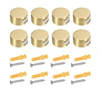 sourcing map 8pcs Glass Shelf Bracket Metal Adjustable Wall Mount Mirror Hanger Bathroom Glass Mirror Clamp Shelf Clip Support Hardware Replacement Parts for 0.19"-0.43" Glass Shelves, Gold