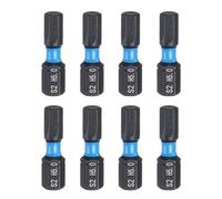 sourcing map 8pcs H5.0 Hex Screwdriver Bit 1/4" Hex Shank 25mm/1" Length Magnetic Hexagon Head Hex Bits S2 Steel Screw Driver Bit Industrial Grade Electric Drill Bits