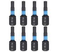 sourcing map 8pcs H9/64 SAE Hex Screwdriver Bit 1/4" Hex Shank 25mm/1" Length S2 Steel Magnetic Hexagon Head Screw Driver Industrial Drill Bits