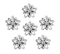 sourcing map 8Pcs Handmade Star Beaded Patches, Glass Crystal Rhinestone Appliques, Sew on Beaded Star Patch for Clothing DIY Sewing Accessories, Clear