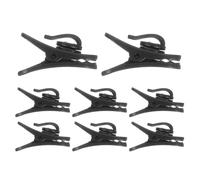 sourcing map 8pcs Headphone Wire Clips 0.94" Length Small Headset Cable Clamp Earphone Earplugs Cable Clothing Clip Earpiece Clamp Microphone Cord Hooks for 1.8mm Dia Round Wire, Black
