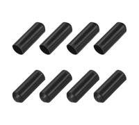 sourcing map 8Pcs Heat Shrink End Cap 15mm ID x 45mm L 2:1 Ratio Heat Shrink Tubing Caps Lined Sealed Waterproof Adhesive for Electrical Wire Cable, Black