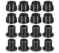 sourcing map 8Pcs Inserts for Round Tubes with Leveling Feet, for 42mm/1.65" Dia Round Tube, Black Plastic Furniture Chair Leg Plug Blanking End Caps Insert Plugs