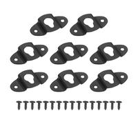 sourcing map 8Pcs Keyhole Hangers, 1.89 x 1.02In Iron Wall-Mounted Speaker Hanging Brackets Plate Connector with Mounting Screws for Surround Sound Box Audio Speaker Picture Frames