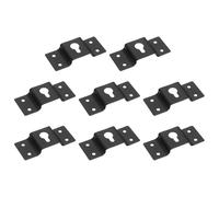 sourcing map 8Pcs Keyhole Hangers, 2.8 x 1.18In Iron Wall-Mounted Speaker Hanging Brackets Plate Connector for Surround Sound Box Audio Speaker Picture Frames