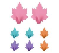 sourcing map 8Pcs Leaf Shaped Decorative Wall Hooks, Metal Self Adhesive Towel Hook Heavy Duty Sticky Wall Hangers for Bathroom, Kitchen, Home and Office Hanging Keys, Coats, Multicolored