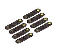 sourcing map 8Pcs Leather Cable Straps Cord Organizer 80x20mm Cable Ties Soft Cable Management for USB Cable, Headphone Wire, Coffee Color