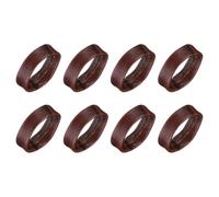 sourcing map 8pcs Leather Watch Band Holder Loops Replacement Watch Band Keeper Wristwatch Strap Fastener Rings Accessories for Repair and Replacement, Brown (0.4"x0.16")