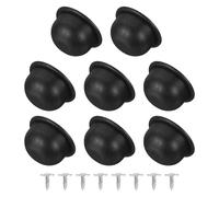 sourcing map 8Pcs Luggage Replacement Pads, Plastic Luggage Stand Feet Stud, Suitcase and Travel Gear Bottom Side Accessories with Self-tapping Screws, Black (47x47x25mm)
