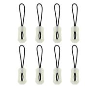 sourcing map 8pcs Luminous Zipper Pulls, Zipper Puller Head Glow in The Dark Anti-Lost Zipper Extenders for Outdoor Mountaineering Camping Jackets Luggage Backpacks Handbags, White