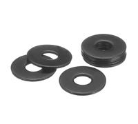 sourcing map 8Pcs M10 304 Stainless Steel Flat Washers, ID 10mm, OD 30mm, Thickness 2mm Round Metal Washers for Screws Bolts, Outdoor Construction, Black