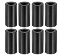 sourcing map 8pcs M10 Metal Spacers, M10 x 3/4" OD x 1 1/2" L Aluminium Spacer Round Unthreaded Standoff Bushing Plain Finish for Screw Bolts, Black