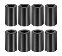 sourcing map 8pcs M10 Metal Spacers, M10 x 3/4" OD x 1 1/4" L Aluminium Spacer Round Unthreaded Standoff Bushing Plain Finish for Screw Bolts, Black