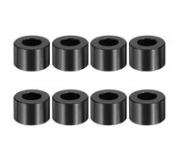 sourcing map 8pcs M10 Metal Spacers, M10 x 3/4" OD x 1/2" L Aluminium Spacer Round Unthreaded Standoff Bushing Plain Finish for Screw Bolts, Black